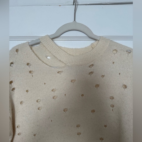 ASTR Distressed Cut Out Sweater - Picture 6 of 6